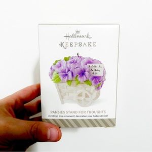 Hallmark Keepsake Spring Ornament Pansies Stand For Thoughts 2014 New in Box